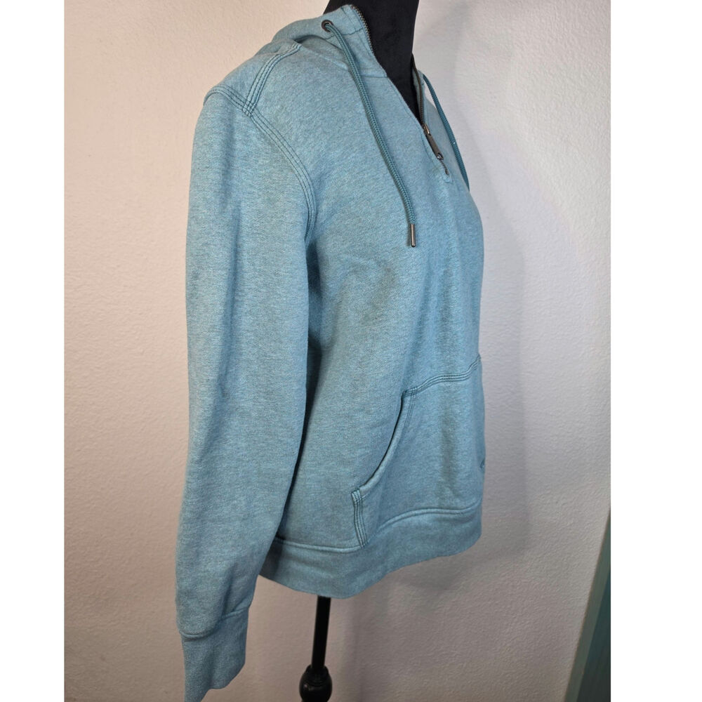 Carhartt Women's Clarksburg Quarter-Zip Pullover Hoodie Heathered Teal Green M - Picture 5 of 10